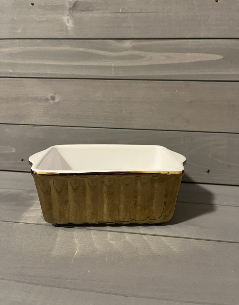 Bronze Reactive Glaze Stoneware Baking Dish Loaf Pan with Handles